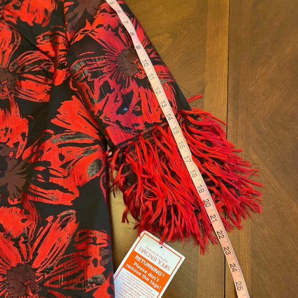 ESY Studio EY Red and Black Floral Jacket - Picture 9 of 9